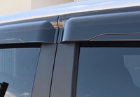 Parasoles exteriores negros para ventanillas de coche, protección contra sol y lluvia para Kia Tasman 2025 2026, protector solar para ventana