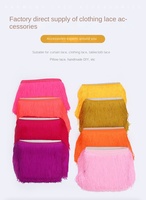 Frange à pampilles en nylon double fil soyeux de 20 cm (8 po) pour rideaux, robes et textiles de maison – Vente en gros