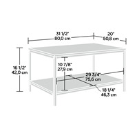 Table basse en bois moderne et durable à deux couches avec cadre en métal