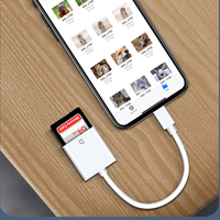 Lector de Tarjetas SD para iOS, Lector de Tarjetas OTG, Lector de Tarjetas TF, Lector de Tarjetas de Memoria, Lector de Tarjetas SD TF USB