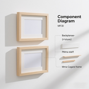 2x2 <span class=keywords><strong>3x3</strong></span> shatterproof Acrylic khung ảnh hiện đại <span class=keywords><strong>MDF</strong></span> gỗ khung ảnh số lượng lớn cho tường trang trí nội thất nhà máy pricewooden khung ảnh - Product Image 3