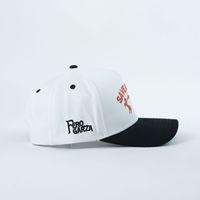 Premium katoenen stof Dobby Dot luipaardprint op maat geborduurde 5-delige baseballcap voor unisex volwassenen