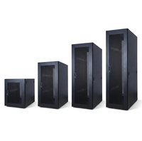 Armoire de serveur à porte en maille ventilée, 12U-42U, armoire réseau 19 pouces avec roulettes, personnalisable pour centre de données et bureau