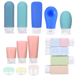 ขวดแชมพูซิลิโคนแบบพกพา ปลอดสาร BPA ได้รับการรับรองจาก TSA ป้องกันการรั่วซึม ขนาดพกพา ขวดน้ำแบบพับได้ - Product Image 1