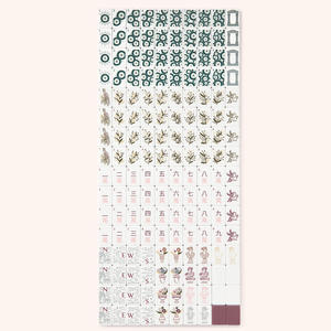 Jeu de Mahjong de Luxe Row Co Line, 160 Pièces, en Acrylique, Motif Bois Riche Marron, Vert Forêt, pour Jeu d'Intérieur - Product Image 3