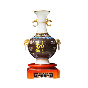 Jarrón de Cerámica con Esmalte Cloisonné Hecho a Mano, Base de Cobre, Motivo Artístico, Decoración para el Hogar, Regalo de Alta Gama, Decoración de Mesa para Pascua u Oficina - Product Image 5