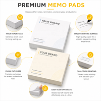 Bloc-notes personnalisé avec impression numérique, bloc-notes carré personnalisé avec logo, papier cartonné pour notes de bureau, fournitures scolaires, cadeaux d'entreprise