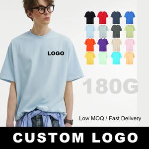 Camisetas de Algodón Europeo con Logotipo Personalizado, Cuello Redondo, Publicitarias, Tallas Grandes, Ropa de Trabajo para Comercio Transfronterizo - Product Image 2