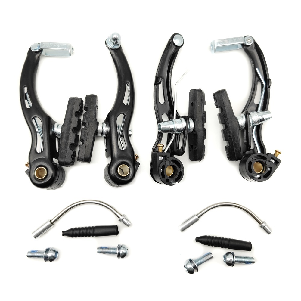 Set completo di freni per bicicletta MTB con sistema frenante a V, cavi Set completo di freni per bicicletta MTB con sistema frenante a V, cavi
