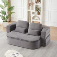 Canapé-lit pliable gris moderne convertible pour salon et chambre à coucher