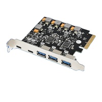 Carte d'acquisition de vision industrielle interne PCIe X4 ASM3142 USB3.1 10 Gbit/s 3A2C pour PC en stock