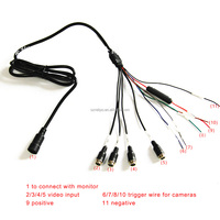 Moniteur divisé IP69 étanche 7 pouces Quad 4 canaux pour camion bateau LCD TFT télécommande RGB conçu pour le système de caméra de recul