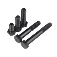 Baut dan Mur Hex Hitam Din933 M6, Baut M10, Mur dan Baut Pengikat M12 M13, Baut Hexagon 18x80 mm 8.8, Baut Kepala Hex