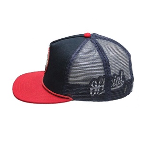 Gorra de camionero plana con logotipo de parches bordados personalizados con cuerda, gorras Snapback de malla de cuerda de 5 paneles - Product Image 2