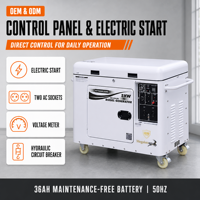 Générateur Diesel 5KW 5500W Max Super Silencieux avec Capot Ouvert OEM ODM CE EPA EAC ISO pour Usine, Ferme et Atelier