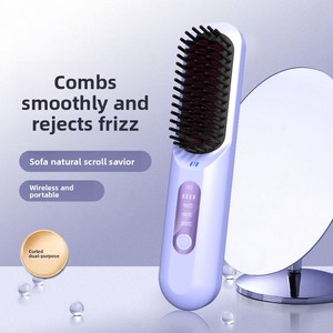 Lisseur <span class=keywords><strong>à</strong></span> <span class=keywords><strong>cheveux</strong></span> portable <span class=keywords><strong>à</strong></span> la maison <span class=keywords><strong>avec</strong></span> chargement USB sans fil <span class=keywords><strong>à</strong></span> double usage pour peigne <span class=keywords><strong>à</strong></span> <span class=keywords><strong>cheveux</strong></span> sans fil <span class=keywords><strong>à</strong></span> ions négatifs <span class=keywords><strong>à</strong></span> boucles droites nouveau modèle - Product Image 3