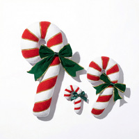 Jouets en peluche en forme de canne à sucre de Noël en gros, coussins de Noël à rayures colorées, animaux en peluche pour cadeaux d'enfants