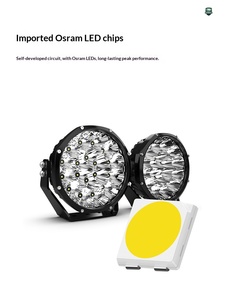 Projecteur LED avant pour SUV Lang Boyue Seven Thousand One Hundred Eighty-Five 145W, monté sur le montant A, faisceau de route, télécommande, clignotant - Product Image 5