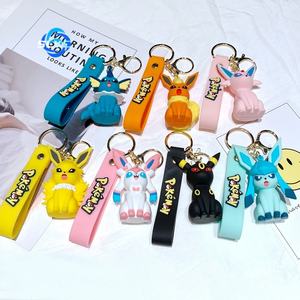 Porte-clés créatif Pikachu Eevee, figurine de dessin animé, porte-clés de voiture, cadeau pour <span class=keywords><strong>couple</strong></span>, sac - Product Image 3