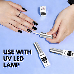 เจลเพ้นท์เล็บ FZANEST สีขาว ไลเนอร์เจลยูวี เจลทาเล็บสีสดใส เจลเพ้นท์เล็บแบบฝรั่งเศส วานิชเรซิ่นแบบลอกออกได้ สะท้อนแสง - Product Image 4