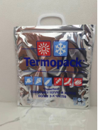 Sac isotherme portable en aluminium avec poignée, motif lettres, étanche, chaud/froid, pour barbecue, pizza, fermeture à pression OEM
