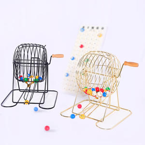 Juego de <span class=keywords><strong>Bingo</strong></span> con Jaula y Bola, Tablero de <span class=keywords><strong>Madera</strong></span>, Cartón de <span class=keywords><strong>Bingo</strong></span> - Product Image 5