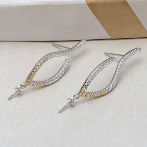 Boucles d'oreilles en argent S925, accessoire de bricolage, style simple européen et américain, crochet d'oreille pour femme, bijoux en perles 7-13, 25 mm 6 mm - Product Image 4