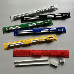 Set di Righelli Multifunzione 3 in <span class=keywords><strong>1</strong></span> da 30cm, Strumento di Misurazione di Precisione per Disegno Tecnico e Uso Quotidiano con Bordo Dritto e Angolo - Product Image 3