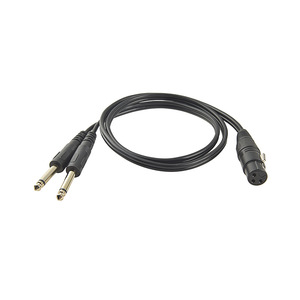 Câble adaptateur Y audio mono 3 broches <span class=keywords><strong>XLR</strong></span> femelle vers <span class=keywords><strong>double</strong></span> 6,35 mm TS 1/4 <span class=keywords><strong>Jack</strong></span> stéréo auxiliaire pour micro, mélangeur, amplificateur - Product Image 6