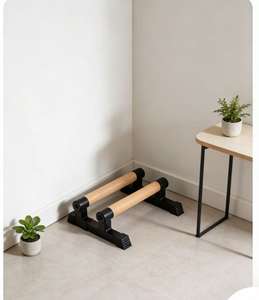 Parallettes en bois durables Tronzen avec poignée pour une utilisation à domicile, calisthénie, entraînement de rue - Product Image 4