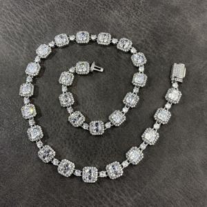 <span class=keywords><strong>Chic</strong></span> tinh tế hiphop Iced Fancy thời trang Bling sang trọng lát pha lê baguette cụm chuỗi quần vợt - Product Image 4