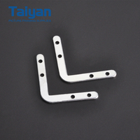 Support d'angle industriel en fer zingué à 4 trous en forme de L, pour finition ronde, vente en gros, fournitures de quincaillerie durable pour cadres photo