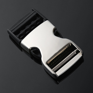Hebilla Jiuyuan de 32 mm, de aleación plateada, accesorio de repuesto para mochila, hebilla de resorte con gancho giratorio de apertura trapezoidal - Product Image 3