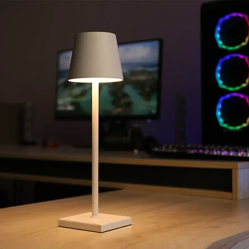 Rechargeable Led Table Lamp Desktop eye protection small night light simple retro cafe atmosphere light Touch