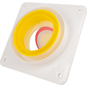 Clapet anti-retour Nine Thousand Miles 160x160x60mm, accessoire de ventilation mural pour tuyau d'évacuation de salle de bain - Product Image 1