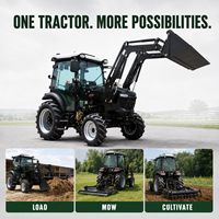 Tracteur agricole DONOL 50HP 4x4 avec prise de force avant |   Certifié EU COC & E-Mark |   Diesel Euro 5 pour l'agriculture européenne