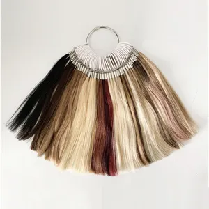 Campione gratuito Lanrui anello di Colore Dei Capelli Tabella di Anello di Colore Dei Capelli Umani di 100% Con 41 Colori Per L'estensione Dei Capelli