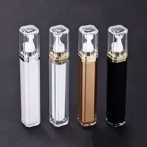 Luxury eye cream roller cosmetic packaging 20ml empty white rosy eye essence lotion serum bottle