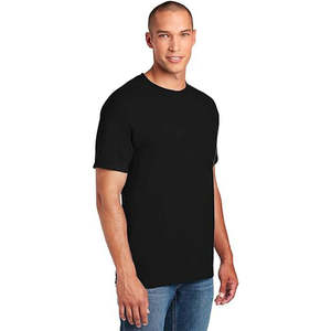 Camiseta de manga corta de verano personalizada para hombre, 100% algodón puro, corte holgado, cuello redondo, color liso, tejido de punto - Product Image 2