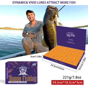 Vente chaude 12 pièces coffret cadeau de pêche boîte aveugle de noël appâts de pêche Mino à paillettes ensemble d'appâts de pêche appâts artificiels - Product Image 5