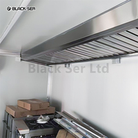 Remorque alimentaire mobile Blackser 7m en aluminium et fibre de verre, cuisine complète, construction en acier inoxydable, résistante à la rouille, pour hamburgers et hot-dogs