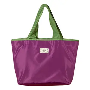 फ़ोल्ड करने योग्य रंगीन इको शॉपिंग बैग फैशन वाटरप्रूफ किराना बैग बीच बैग