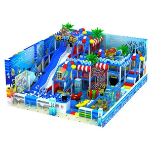 Parques de diversões luxuosos para crianças grandes e luxuosos, tubos de malha, slides da série Ocean