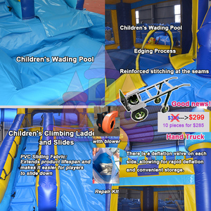 Château gonflable classique avec toboggan aquatique, aire de jeux gonflable en PVC de qualité commerciale, château gonflable pour enfants - Product Image 2