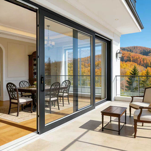 Puertas Corredizas Modernas 2026 <span class=keywords><strong>para</strong></span> Villa, Aislamiento Térmico, Resistentes a Huracanes, Acabado con Recubrimiento en Polvo, Acero y Vidrio - Product Image 3