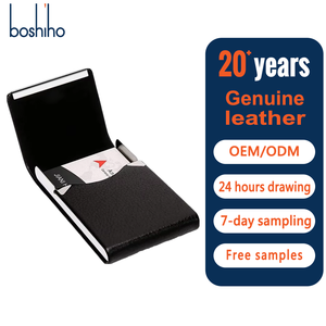 סיטונאי סלים נירוסטה פו עור כרטיס ביקור במקרה לוגו מותאם אישית ביקור שם מחזיק כרטיס אלומיניום כרטיסי אשראי מודפסים - Product Image 1