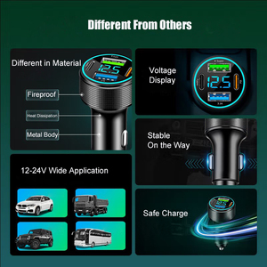 Cargador de coche USB C multipuerto con pantalla de voltaje, cuerpo de Metal, adaptador de carga súper rápida, productos de tendencia, novedades de 2024 - Product Image 5