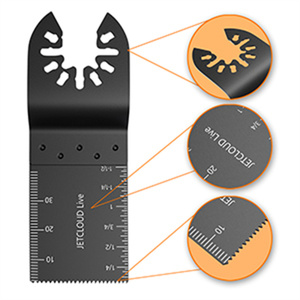 Lames de scie <span class=keywords><strong>oscillante</strong></span> pour bois/fer, 1 pièce, lames multi-outils bimétalliques à dégagement rapide, compatibles avec Porter Cable/Rockwell/Black - Product Image 3