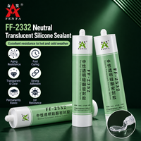 Scellant silicone transparent neutre, imperméable et résistant aux intempéries pour joints de verre, étanchéité des fenêtres et des portes, OEM personnalisé, 300 ml