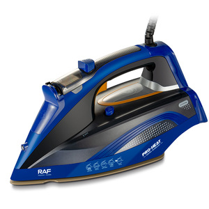 Fer à vapeur électrique 2200W avec semelle en céramique, contrôle thermostatique, vapeur verticale et jet de vapeur puissant pour usage domestique - Product Image 1